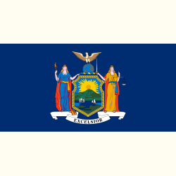 Flaga Stanu Nowy Jork. Naklejka.